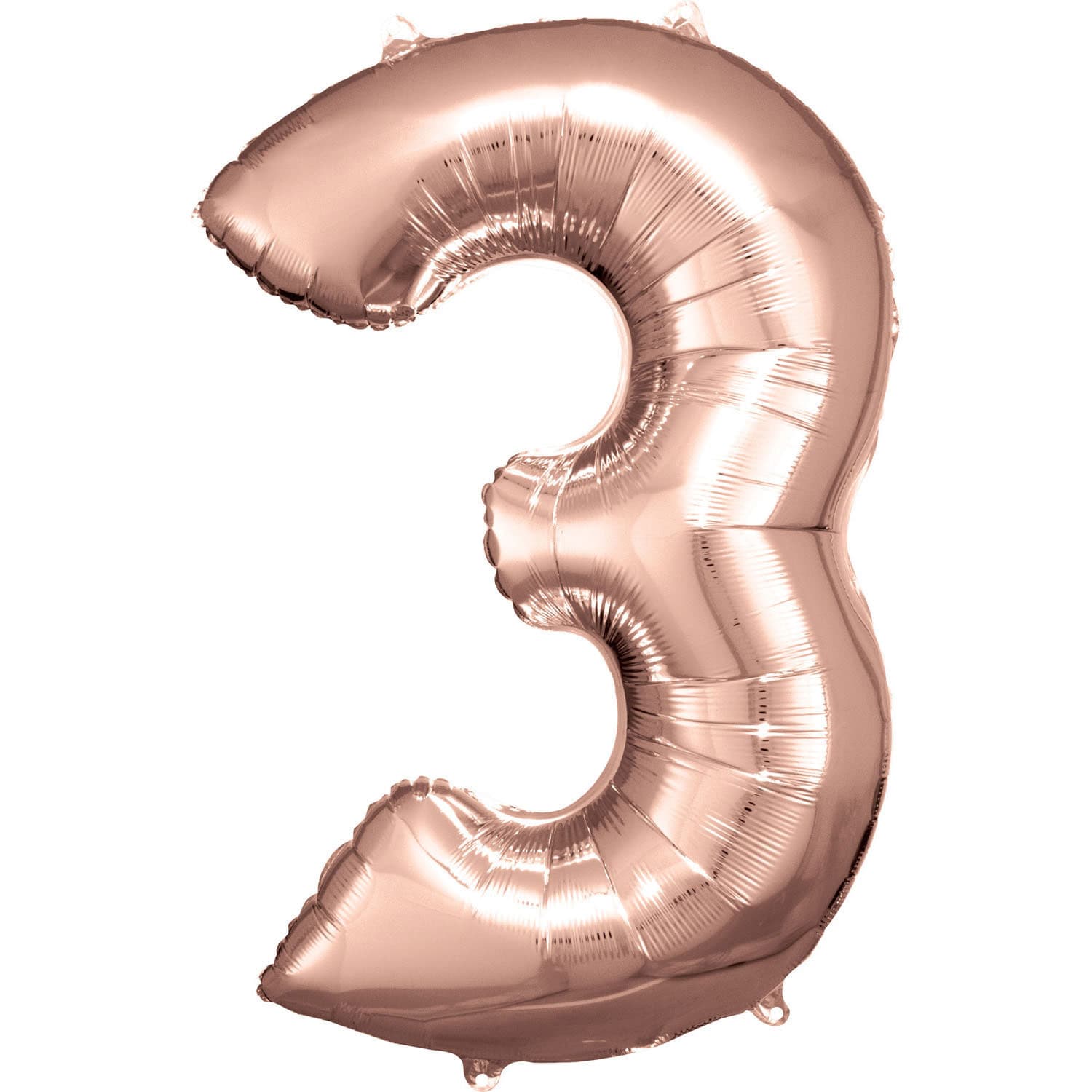 (image for) Riethmuller 34" Rose Gold 3 Foil Number Balloons