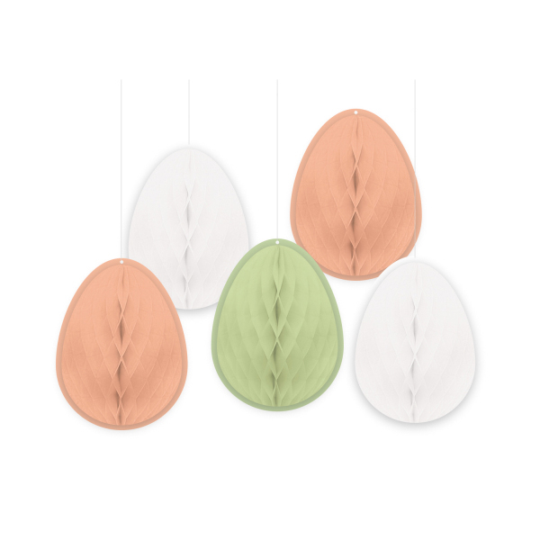 (image for) Egg Shaped Honeycomb Decorations 5pk