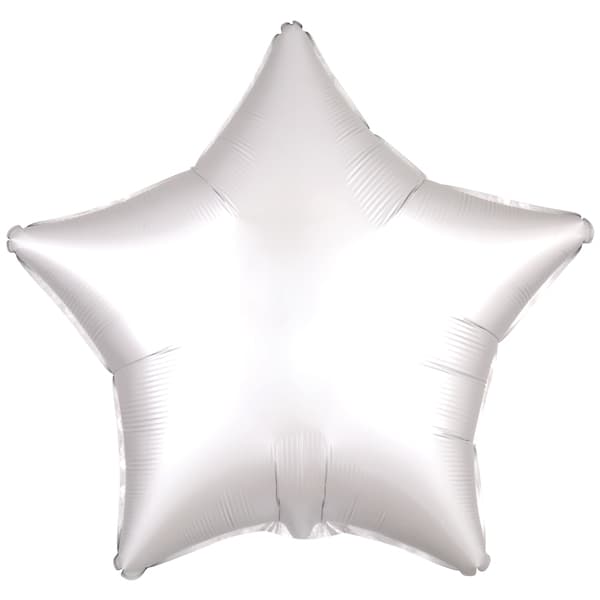 (image for) 18" Silk Lustre White Star Foil Balloons