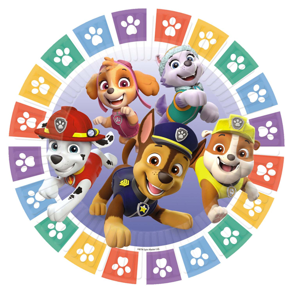 (image for) 23cm Paw Patrol Party Paper Plates 8pk