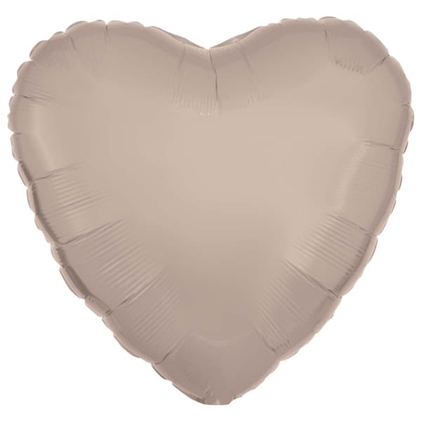 (image for) 18" Silk Lustre Latte Heart Foil Balloons