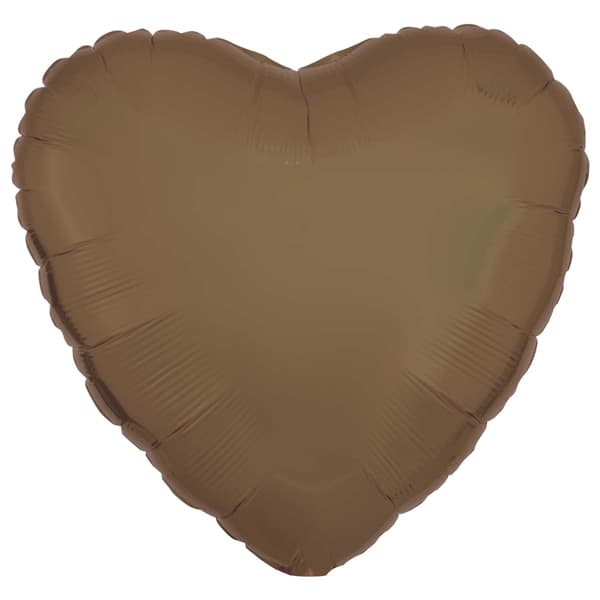 (image for) 18" Silk Lustre Truffle Heart Foil Balloons