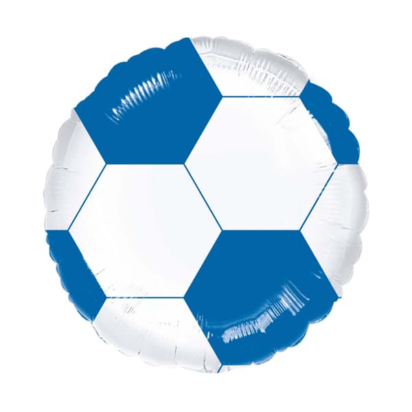 (image for) 18" Blue & White Football Foil Balloons