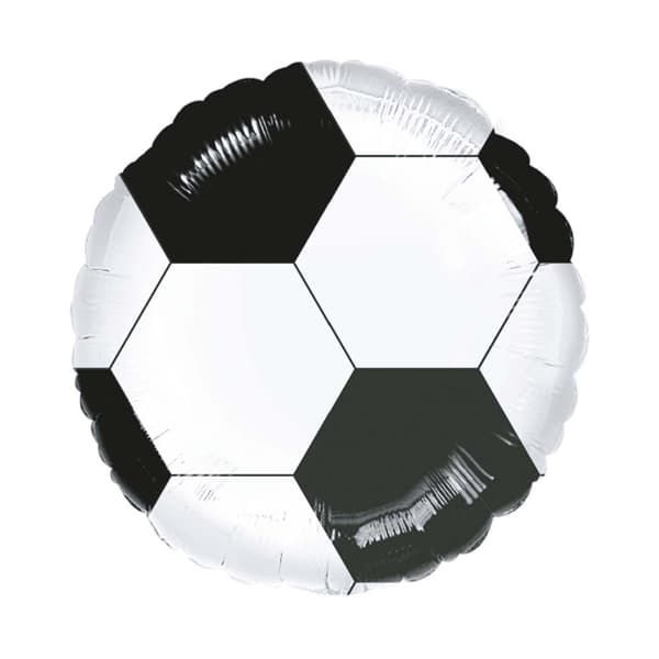 (image for) 18" Black & White Football Foil Balloons