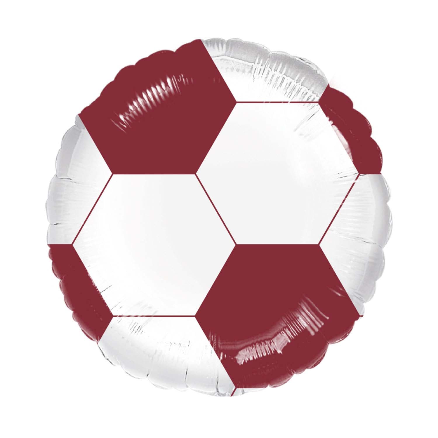 (image for) 18" Maroon & White Football Foil Balloons