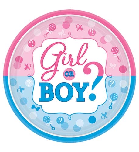 (image for) Girl Or Boy Paper Plates 8pk