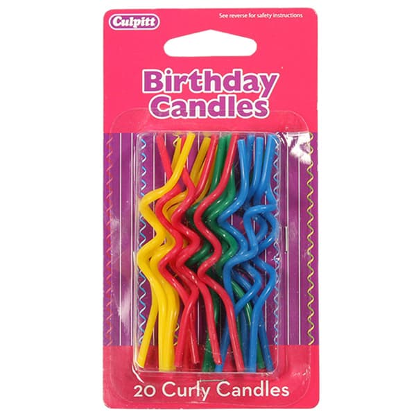 (image for) Colourful Curly Candles 20pk