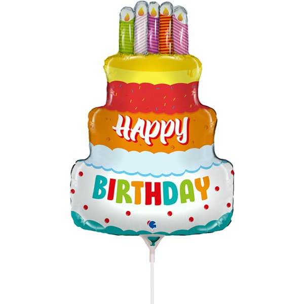 (image for) 14" Birthday Cake Air Fill Balloons