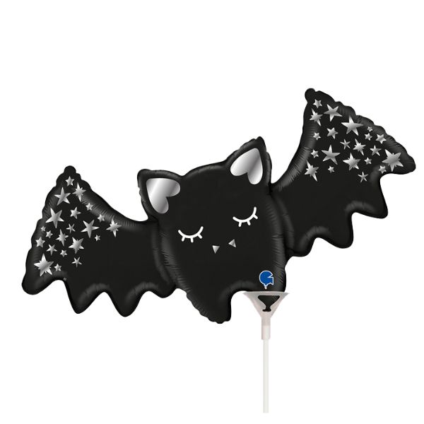 14" Sparkling Bat Mini Air Fill Foil Balloons