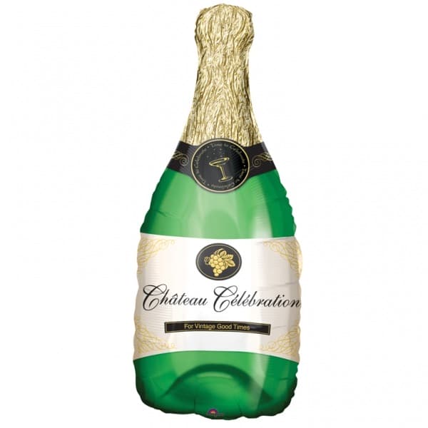 (image for) Champagne Bottle Supershape Balloons