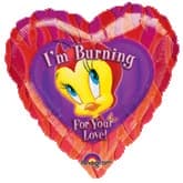 (image for) 18" Im Burning For Your Love Tweety Foil Balloons