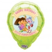 18" Personalise Dora Birthday Foil Balloons