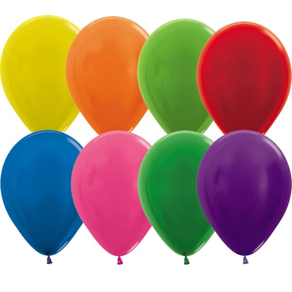 (image for) 12" Metallic Assorted Latex Balloons 50pk