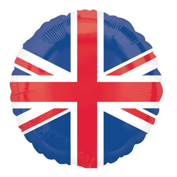 (image for) 18" Great Britain Flag Foil Balloons