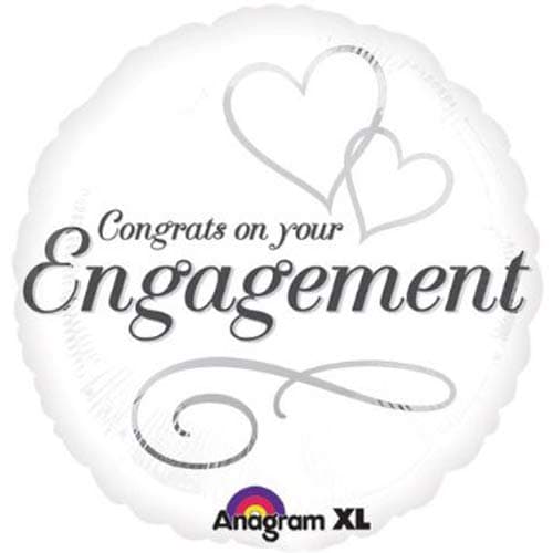 (image for) 18" Two Hearts Engagement Foil Balloons