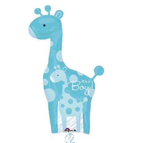 (image for) Dad And Baby Blue Giraffe Supershape Balloons