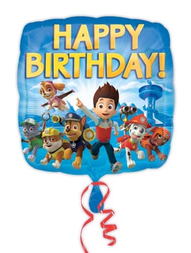 (image for) 18" Paw Patrol Happy Birthday Foil Balloons