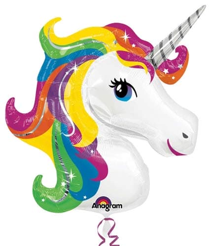 (image for) Rainbow Unicorn Supershape Balloons