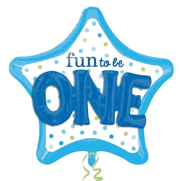 (image for) Fun To Be ONE Boy Multi Foil Balloons