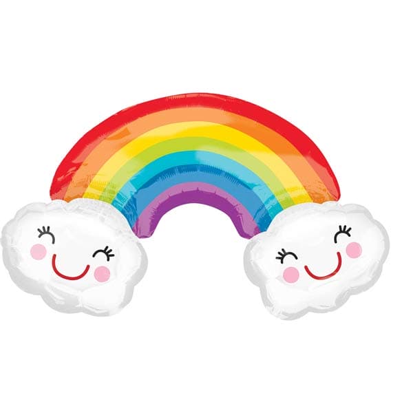 (image for) Rainbow With Clouds Supershape Balloons