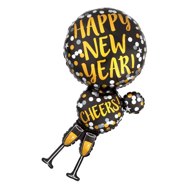 (image for) Happy New Year Holographic Supershape Balloons