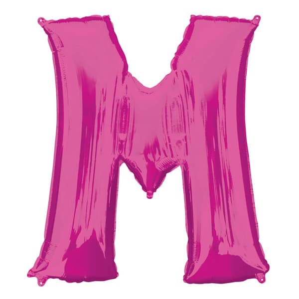 (image for) Pink Letter M Supershape Balloons