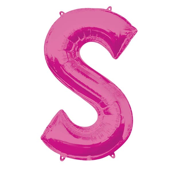 (image for) Pink Letter S Supershape Balloons