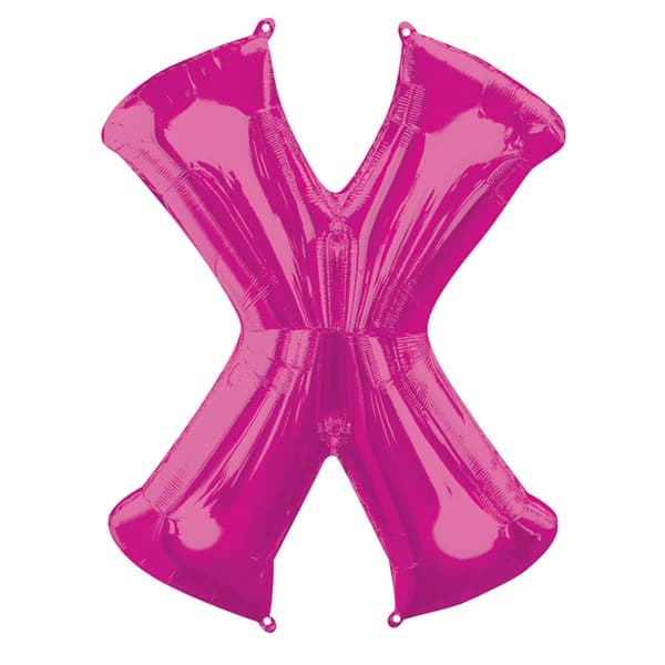 (image for) Pink Letter X Supershape Balloons