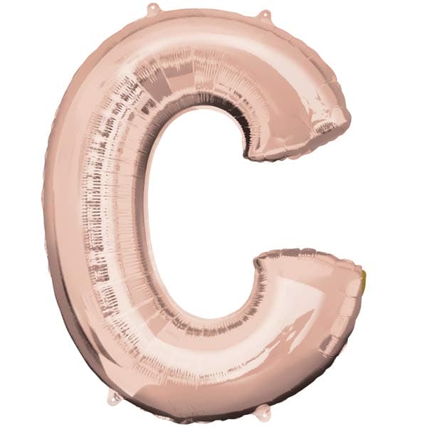 (image for) Rose Gold Letter C Supershape Balloon