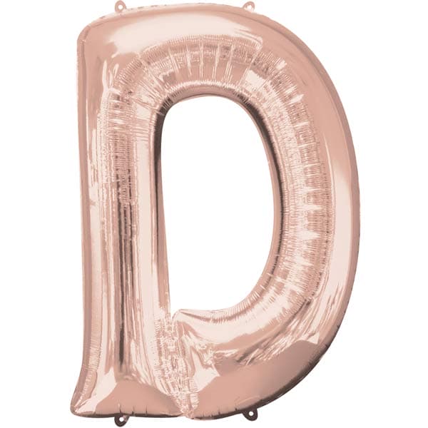 (image for) Rose Gold Letter D Supershape Balloon