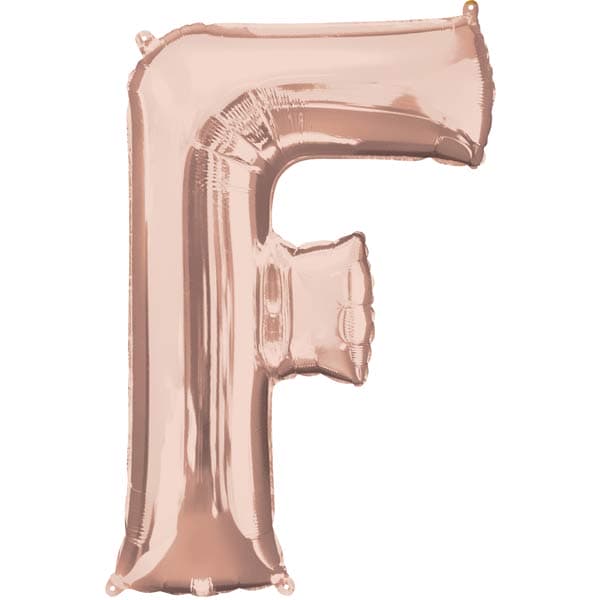 (image for) Rose Gold Letter F Supershape Balloon