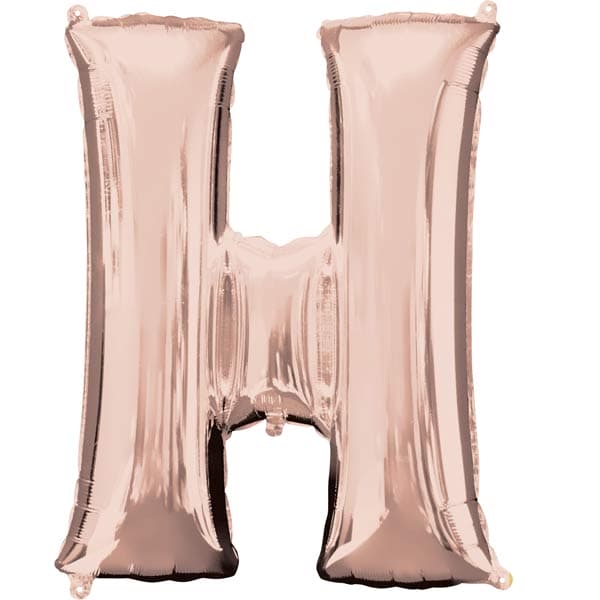 (image for) Rose Gold Letter H Supershape Balloon