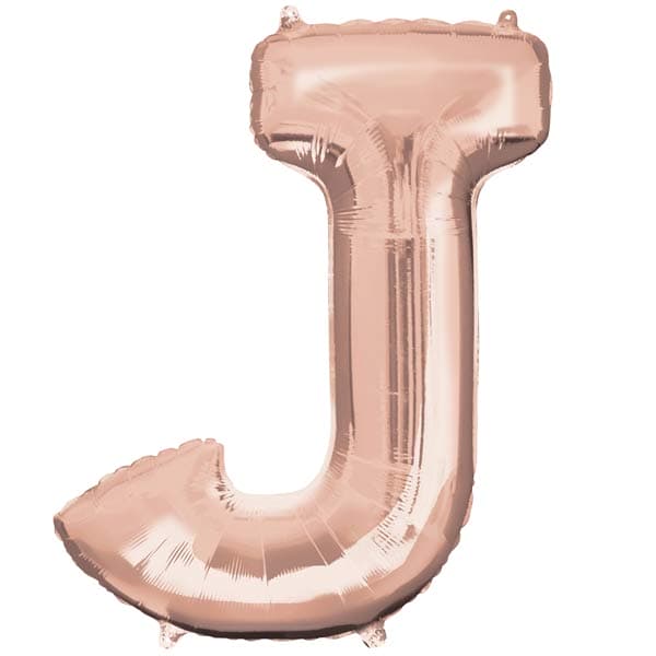 (image for) Rose Gold Letter J Supershape Balloon