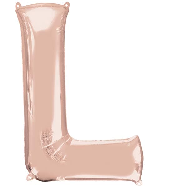 (image for) Rose Gold Letter L Supershape Balloon