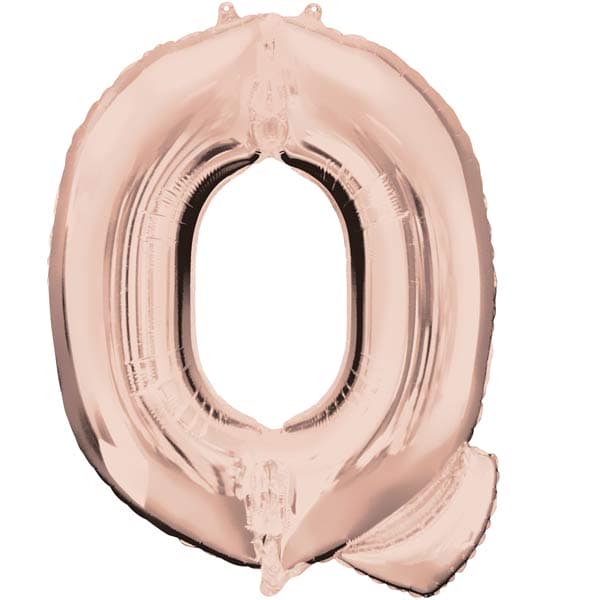 (image for) Rose Gold Letter Q Supershape Balloon