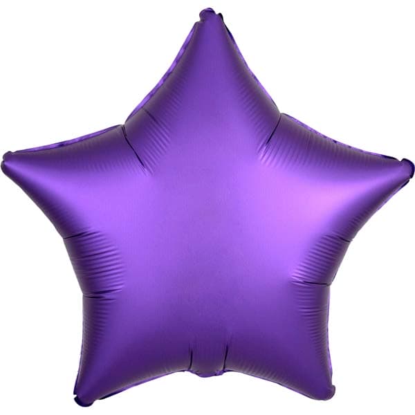 (image for) 18" Silk Lustre Purple Star Foil Balloons