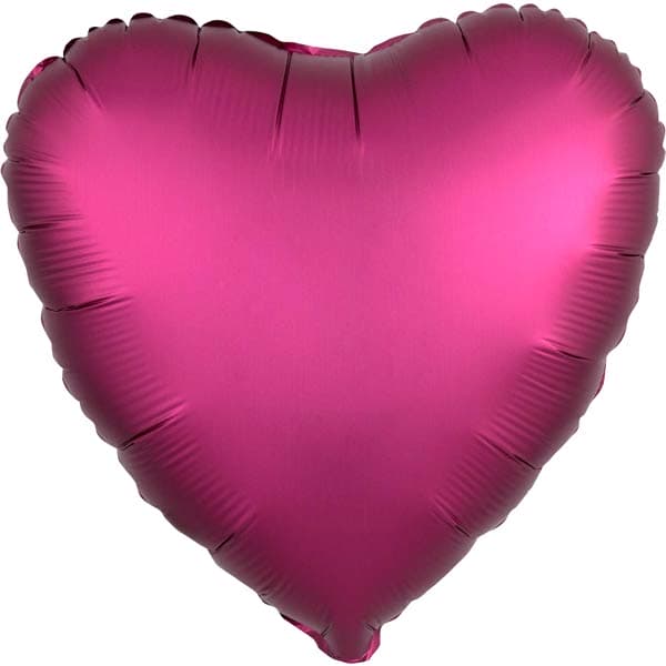 (image for) 18" Satin Luxe Pomegranate Heart Foil Balloons