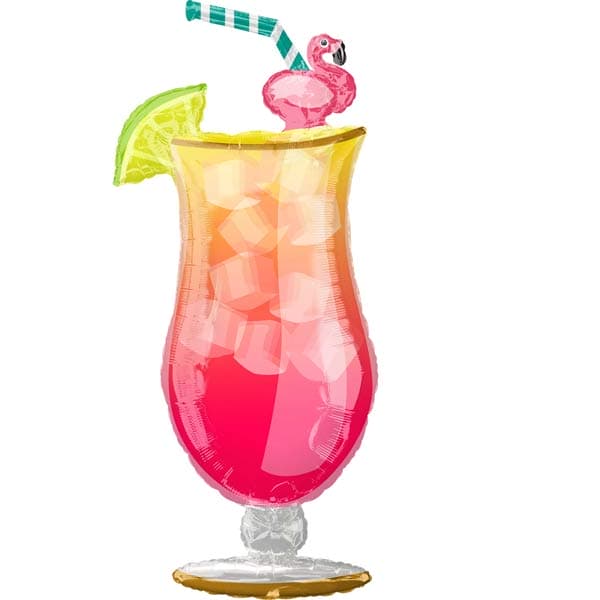 (image for) Flamingo Tropical Drink Supershape Balloons