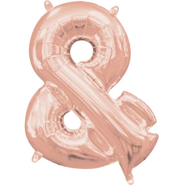 (image for) 16" Ampersand Rose Gold Air Fill Balloons