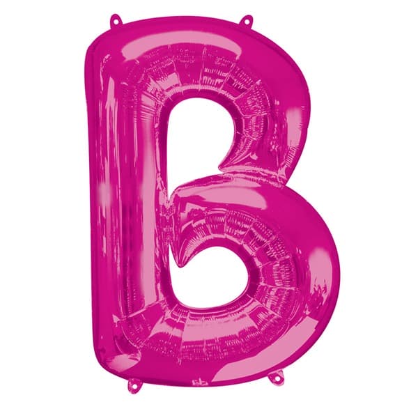 (image for) 16" Pink Letter B Air Fill Balloons