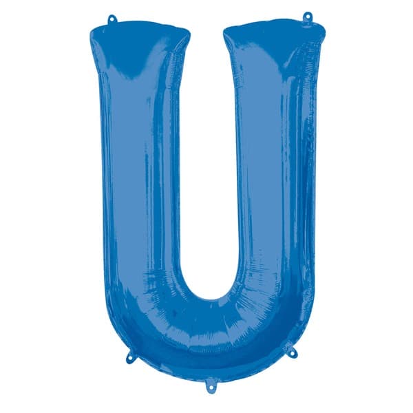 (image for) 16" Blue Letter U Air Fill Balloons