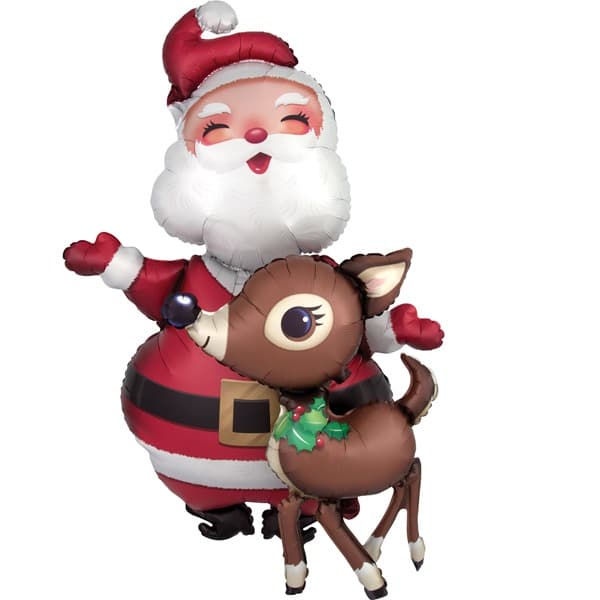 (image for) Santa And Reindeer Airwalker Balloons