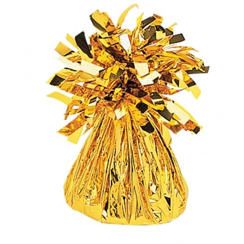 (image for) Gold Fringed Foil Balloon Weights 6oz