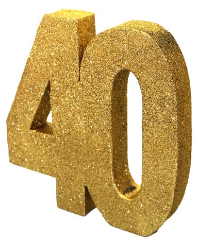 (image for) 40 Gold Glitter Table Decoration