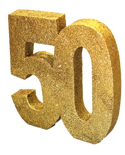 (image for) 50 Gold Glitter Table Decoration