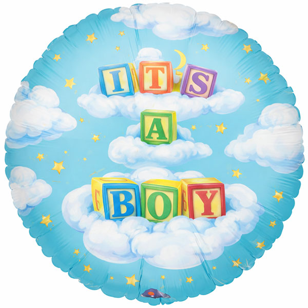 32" Its A Boy Jumbo Foil Balloons (Unpackaged)