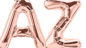 Anagram Rose Gold Air Fill Letters