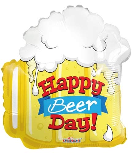 (image for) 18" Happy Birthday Beer Shape Foil Balloons