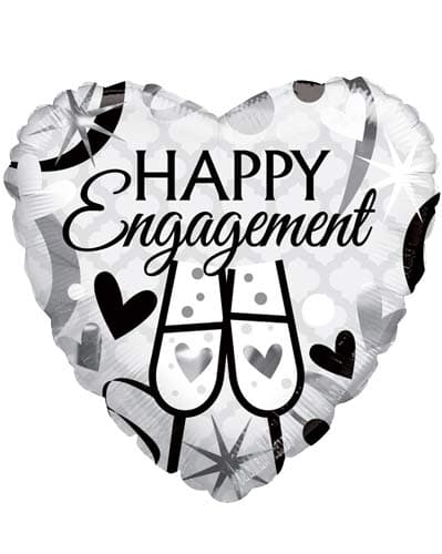 (image for) 18" Happy Engagement Glasses Foil Balloons