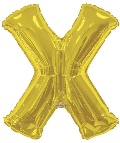 (image for) Gold Letter X Supershape Balloons